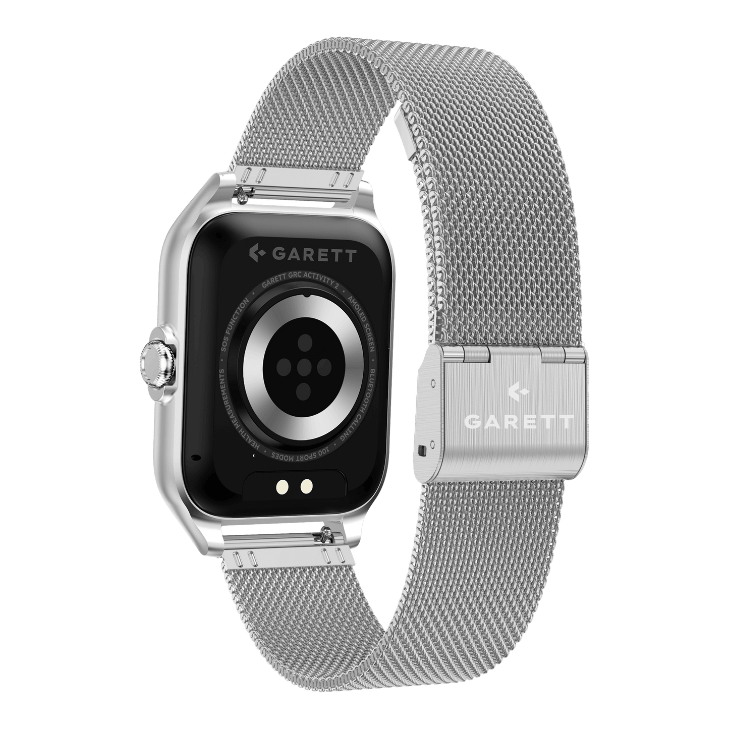 Smartwatch GARETT GRC Activity 2 ασημί ματ + ΔΩΡΟ γαλάζιο καουτσούκ λουράκι