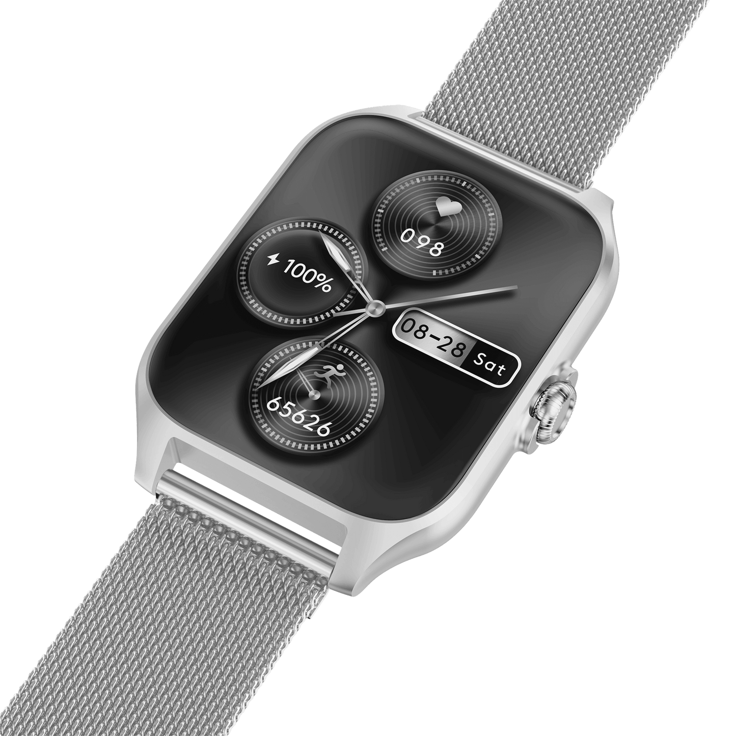 Smartwatch GARETT GRC Activity 2 ασημί ματ + ΔΩΡΟ γαλάζιο καουτσούκ λουράκι