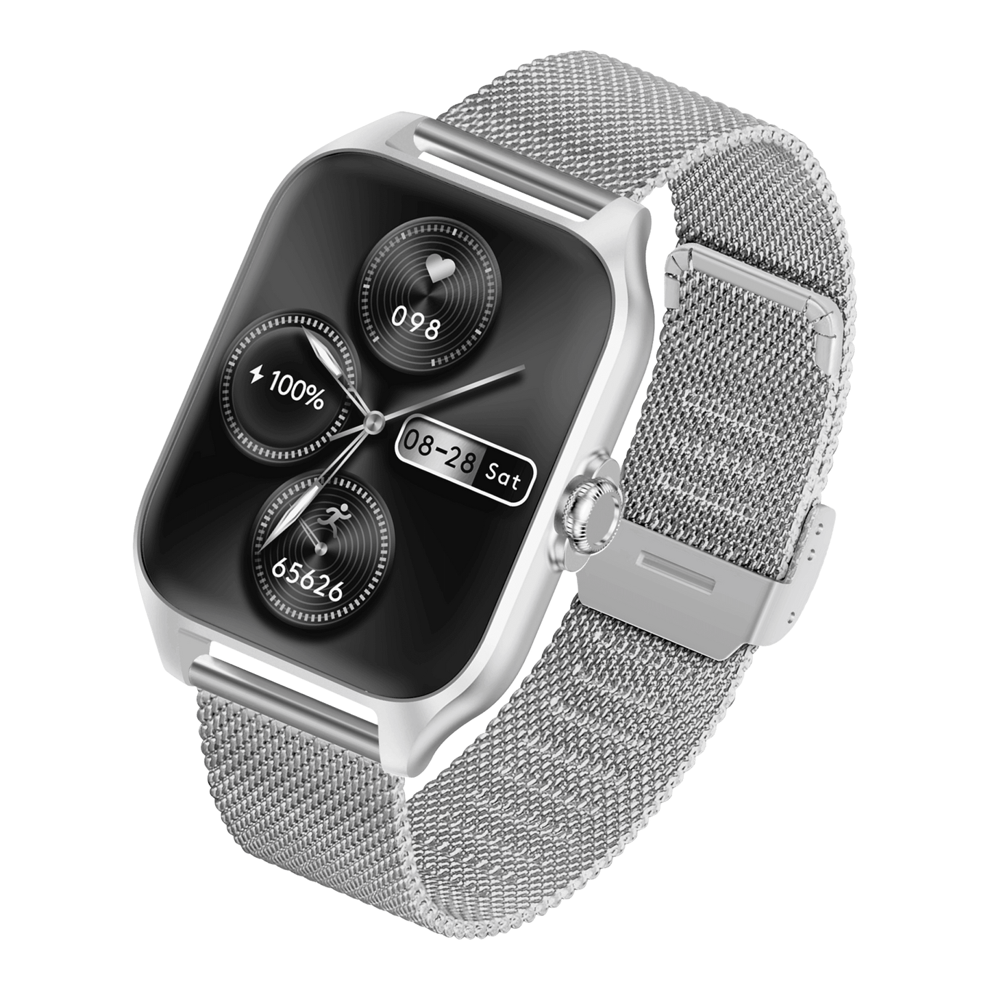 Smartwatch GARETT GRC Activity 2 ασημί ματ + ΔΩΡΟ γαλάζιο καουτσούκ λουράκι