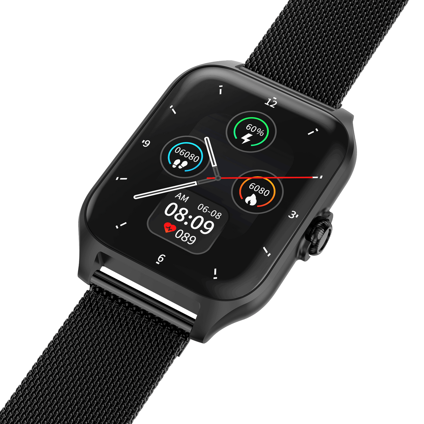 Smartwatch GARETT GRC Activity 2 μαύρο ματ + ΔΩΡΟ μαύρο καουτσούκ λουράκι