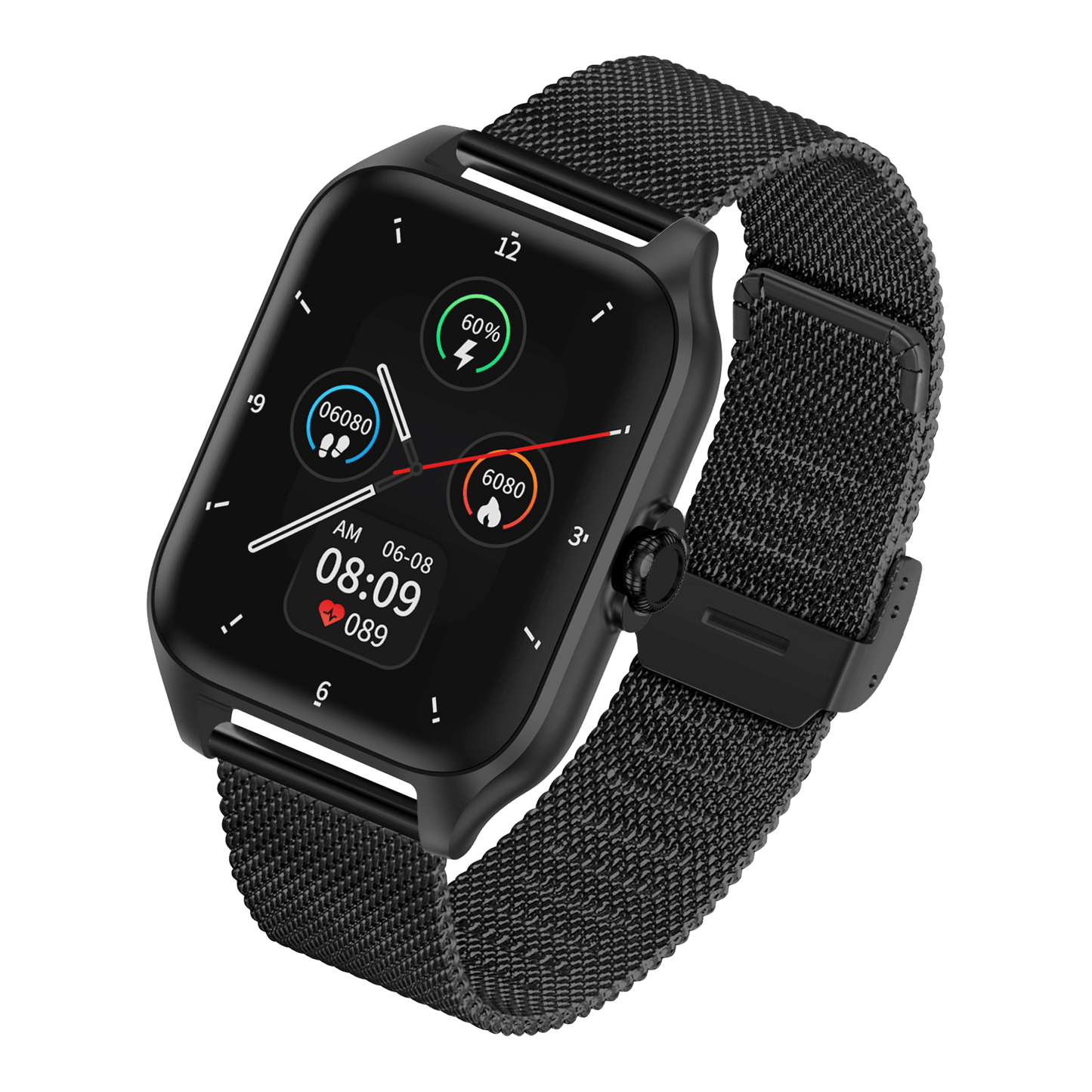 Smartwatch GARETT GRC Activity 2 μαύρο ματ + ΔΩΡΟ μαύρο καουτσούκ λουράκι