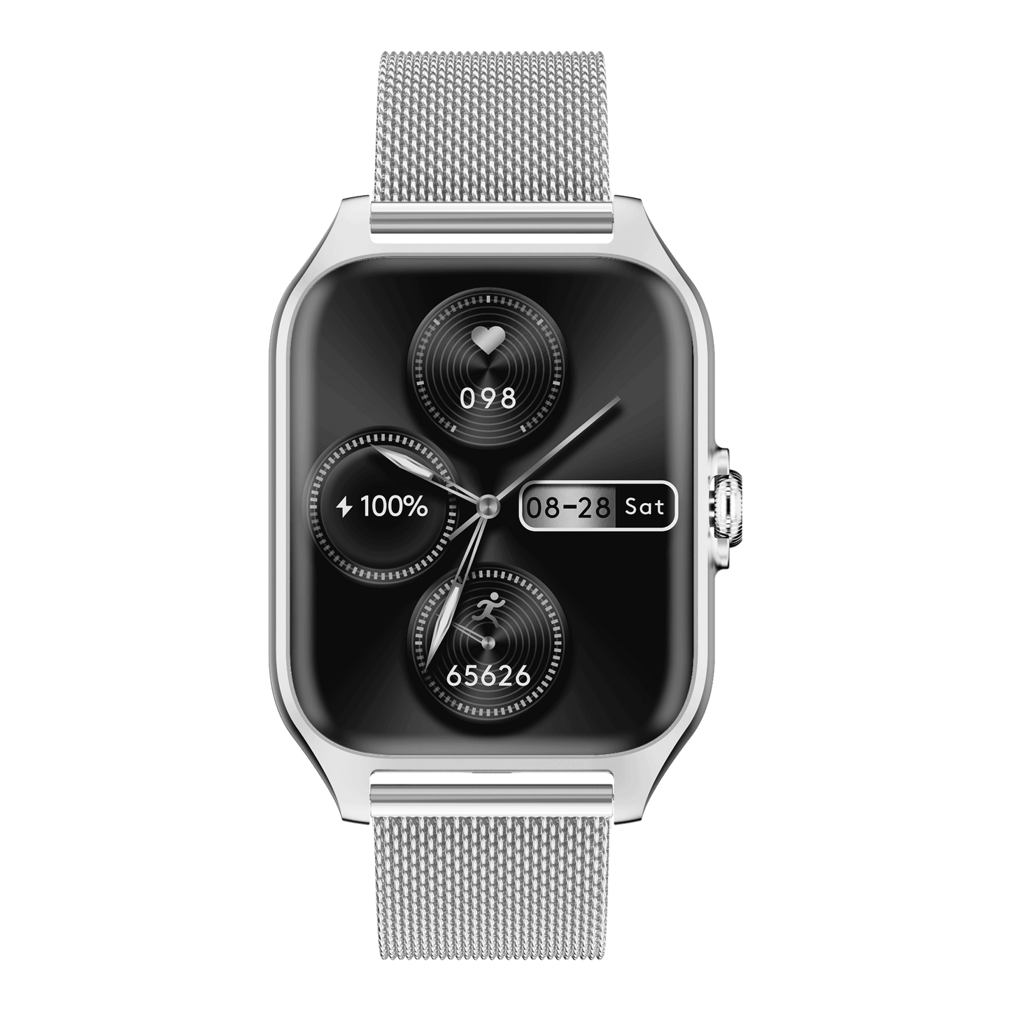 Smartwatch GARETT GRC Activity 2 ασημί ματ + ΔΩΡΟ γαλάζιο καουτσούκ λουράκι